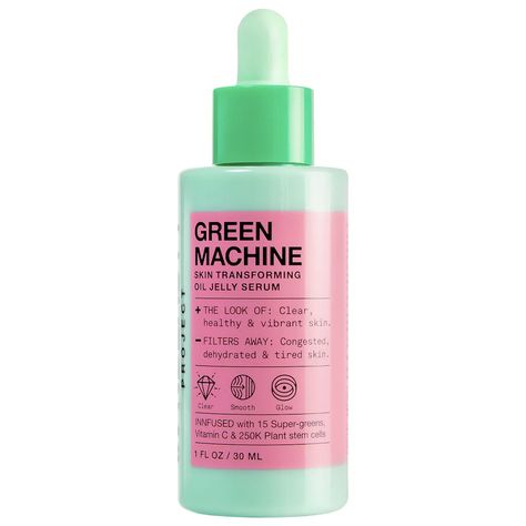 Green Machine Vitamin C + Green Superfoods Jelly Serum - iNNBEAUTY PROJECT | Sephora Hyperpigmentation Serum, Best Vitamin C Serum, Skincare Branding, Vegan Collagen, Best Vitamin C, Package Ideas, Azelaic Acid, Vitamins For Skin, Oily Skin Care