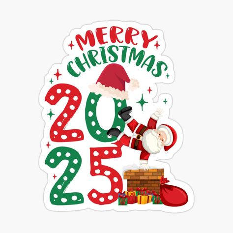 Get my art printed on awesome products. Support me at Redbubble #RBandME: https://www.redbubble.com/i/sticker/Funny-Merry-Christmas-With-Santa-Claus-by-createlovefab/165371963.EJUG5?asc=u Funny Merry Christmas, Merry Christmas Funny, Santa Claus Is Coming To Town, Sticker Funny, Happy Year, Christmas Mood, Christmas Is Coming, Christmas Countdown, Christmas Magic