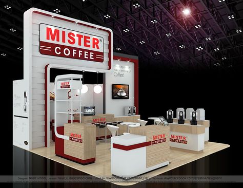 Designer Mister Coffee @ FHM'15 on Behance Coffee Exhibition, Expo Booth Design, Booth Design Exhibition, Expo Stand, Stand Feria, Mr Coffee, Exhibition Stand Design, Bar Set Up, Exhibition Booth