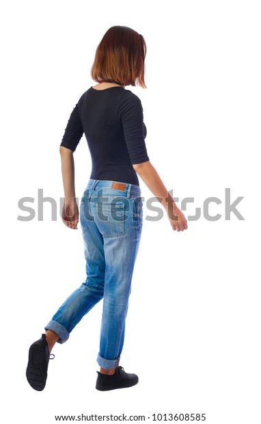 Back View Walking Woman Beautiful Blonde Stock Photo 1013608585 | Shutterstock Looking Over Shoulder, Side View Drawing, Walking Women, Miss My Dog, Standing Poses, Girl Standing, Photographs Of People, Human Poses, Cool Poses