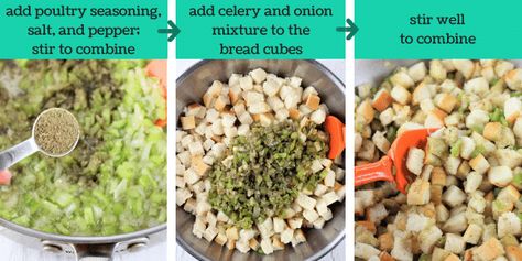 Classic Bread Stuffing, How To Dry Bread For Stuffing, Homemade Bread Crumbs For Stuffing, Classic Bread Stuffing Recipe, Betty Crocker Classic Bread Stuffing, Chicken Zucchini Casserole, Potato Cakes Recipe, Homemade Stuffing, Chicken Zucchini