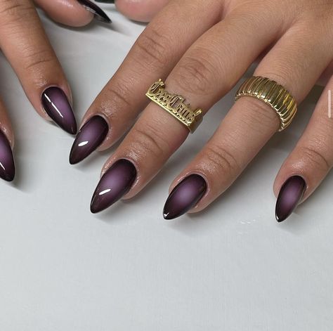 Purple Chrome Nails, Rave Nails, Dark Purple Nails, Plum Nails, Aura Nails, Nail Shimmer, Glow Nails, Classic Nails, Glam Nails