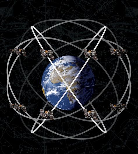 Global Positioning System (GPS) -- It introduced synchronized time from space, provided by onboard atomic clocks. Electron Transport Chain, Global Positioning System, Land Surveying, Earth Orbit, Space Museum, Air And Space Museum, Civil Engineering, Constellations, Alex And Ani Charm Bracelet