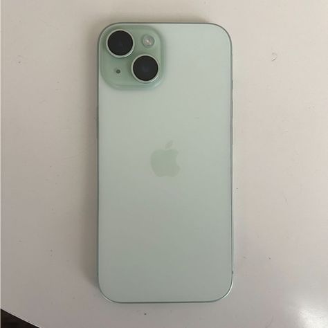 iPhone 15 mint green Iphone 15 Green Aesthetic, Iphone 15 Green, September Moodboard, Sage Aesthetic, Aesthetic Tech, Iphone Ideas, Green Cases, Iphone Aesthetic, Ultimate Christmas