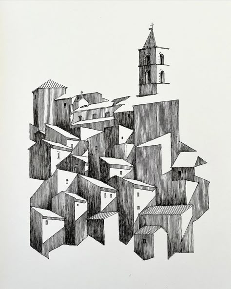 Lines Architecture, Architecture Instagram, Architecture Italy, Printmaking Projects, Pen Art Drawings, Black And White Art Drawing, City Drawing, Architecture Drawing Art, Cathedral Church