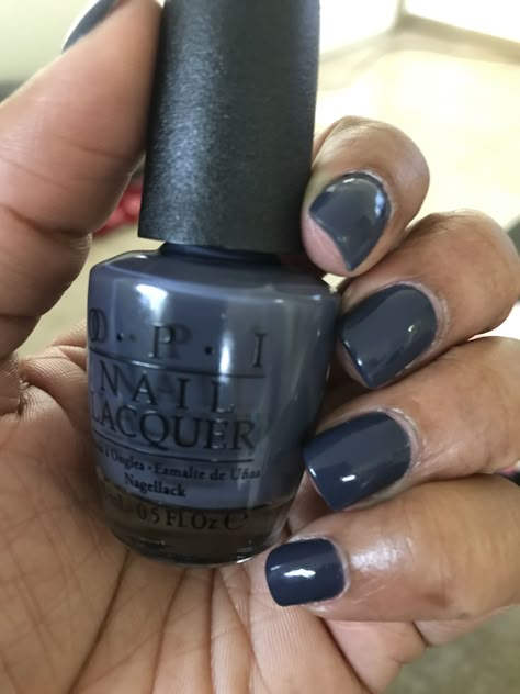 OPI Less is Norse Opi Gel Polish Colors Winter 2022, Opi Cia Color Is Awesome, Opi Dark Colors, Opi Less Is Norse, Less Is Norse Opi, Dark Nail Colors Winter, Opi Winter Colors, Shellac Manicure, Navy Nails