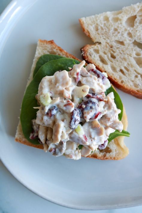 Cranberry Pecan Chicken Salad - Healthy Mama Kris Cranberry Pecan Chicken Salad, Pecan Chicken Salads, Pecan Chicken, Country Chicken, Cranberry Salad, Trader Joes Recipes, Healthy Chicken Salad, Salad Healthy, Cooking Chicken To Shred