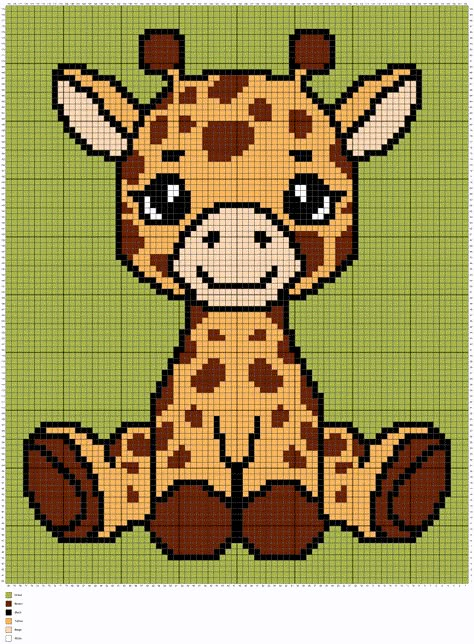 Cross Stitch Giraffe, C2c Giraffe, Cross Stitch Baby Blanket, Crochet A Baby Blanket, Giraffe Cross Stitch, Pixel Crochet Blanket, Giraffe Blanket, Crochet C2c Pattern, Giraffe Design