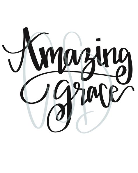 Amazing Grace SVG Digital Download, Amazing Grace Hand Lettering, Amazing Grace saying, Scripture by CharmingSouthDesigns on Etsy Amazing Grace Svg, Grace Quotes, Monogram Door Hanger, Beautiful Sayings, Wooden Monogram, Svg Christian, Nails Today, Spiritual Words, Jesus Prayer