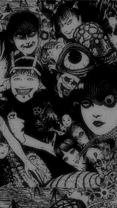 Wallpaper Dark, Junji Ito, Black And White, Pins, White, Black