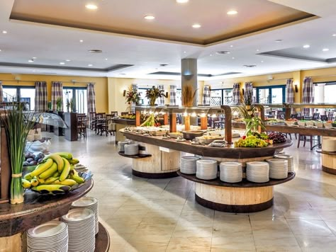 Restaurante buffet del hotel Barceló Punta Umbría Mar Buffet Restaurant Interior Design, Hotel Buffet Counter Design, Buffet Hotel Design, Buffet Counter Design Restaurant, Open Buffet Design, Hotel Buffet Counter, Restaurant Buffet Design, Buffet Interior Design, Hotel Buffet Design