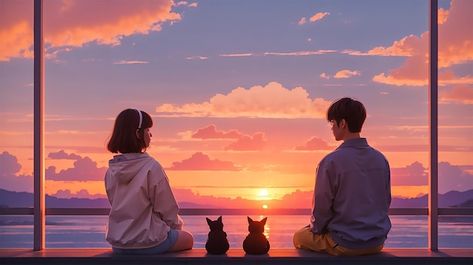 Two Couples Together, Lofi Thumbnail, Flying Bird Drawing, Photo Song, Sr Logo, Bird Drawing, Views Video, Watch The Sunset, Video Creator