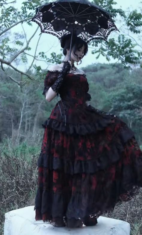 #BEAUTY, #RELATIONSHIPS #Fashion #Animals #Outfits #Winter Outfits #Animals Red Goth Outfits, Dresses For Dolls, Goth Wedding Dresses, Gothic Victorian Dresses, Goth Prom, Red Goth, Vampire Dress, Vampire Clothes, Goth Wedding