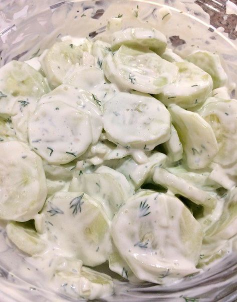 With garden fresh cucumbers, onions, and sour cream, this Creamy Cucumber Salad is a cool, refreshing summer salad great for cookouts or light dinners. Cucumber Yogurt Salad, Creamy Cucumber Tomato Salad, Salad Greek, Creamed Cucumbers, Salad Cream, Creamy Cucumber Salad, Cucumbers And Onions, Creamy Cucumbers, Sour Cream Recipes