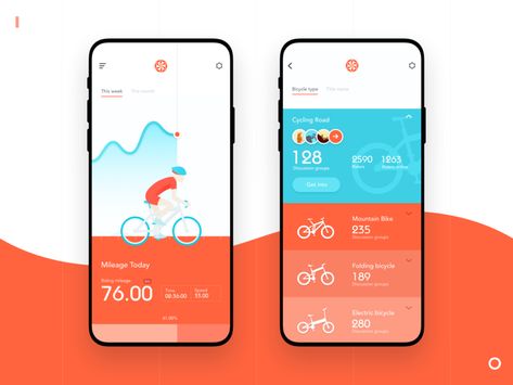 Free Wheel UI motion riding recording illustration health data cycling bicycle badge interface app ui Interface App, Cycling App, Mobile App Design Inspiration, Bicycle Types, Folding Bicycle, App Design Inspiration, Mobile App Ui, App Interface, Health App