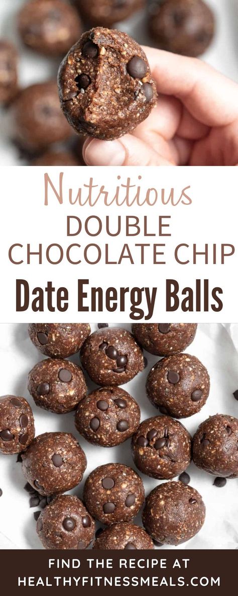 Date Energy Balls, I Lost 100 Pounds, Healthy Foods To Make, Energy Ball Recipe, Chocolate Cookie Dough, Healthy Fitness Meals, Lost 100 Pounds, Healthy Food Facts, Healthy Sweet Treats