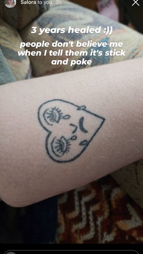 Thanks @s.a.l.o.r.a ! I agree this one is very clean! 💗 . Thanks for using our kit to do your art! #stickandpoke #stickandpoketattoo #stickandpokekit #stickandpoketattookit #handpoke #handpoked #handpokekit #pokesafely #dotbydot #Diytattoo #tattooneedle #ignorantstyle #hometattoo #homepoke #sticknpoke Stick N Poke, Stick N Poke Tattoo, Hand Poke, Tattoo Needles, Diy Tattoo, Home Tattoo, Stick And Poke, Dream Tattoos, Piercing Tattoo