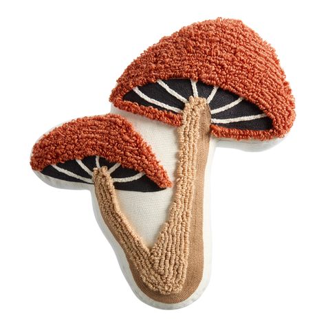 Double Mushroom Shaped Indoor Outdoor Throw Pillow - World Market Mushroom Pillow, Indoor Outdoor Patio, Outdoor Throw Pillow, Room Redo, Indoor Outdoor Pillows, The Double, Outdoor Throw Pillows, Boho Bedroom, World Market