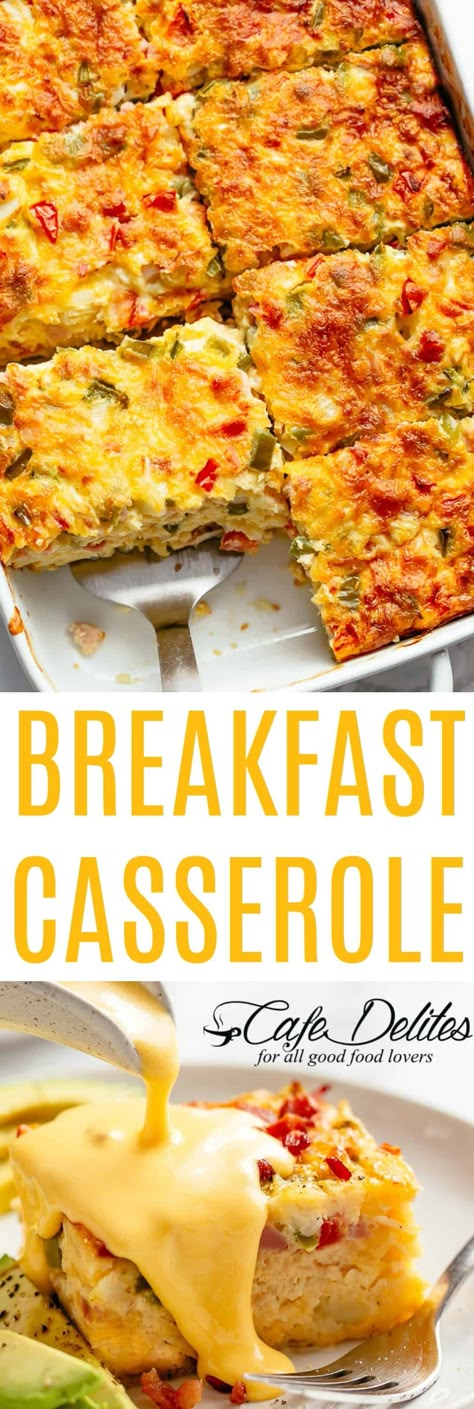 Breakfast Casserole with Bacon or Sausage - Cafe Delites Breakfast Casserole With Bacon, Casserole With Bacon, Cooking Steak, Healthy Breakfast Casserole, Breakfast Casserole Bacon, Crockpot Breakfast Casserole, Best Breakfast Casserole, Hashbrown Breakfast Casserole, Cafe Delites