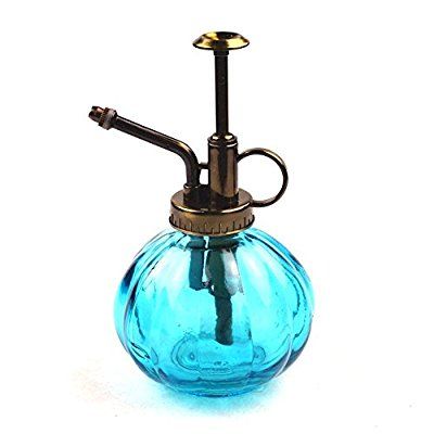 LRZCGB Vintage Style Glass Watering Can Mister Bottle with Top Pump (Blue): Amazon.co.uk: Garden & Outdoors Pumpkin Spray, Nozzle Design, Plant Mister, Vintage Pumpkin, Face Planters, Head Planters, Glass Pumpkins, Decorative Glass, Plant Flower