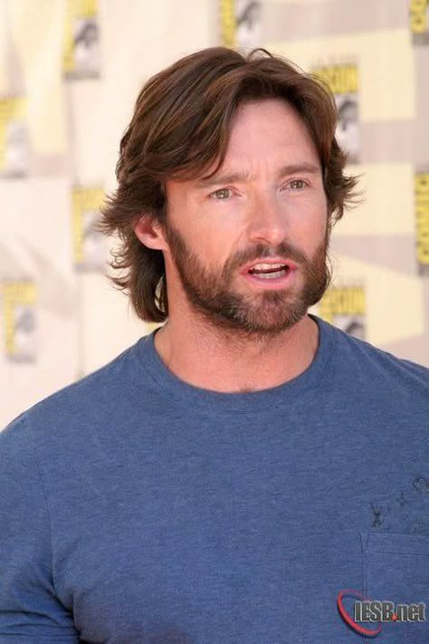 Hugh Jackman Hugh Jackman Images, Wolverine Hugh Jackman, Long Hairstyle, Medium Length Hair Men, Australian Actors, Sweet Guys, Hollywood Movie, Hrithik Roshan, Hugh Jackman