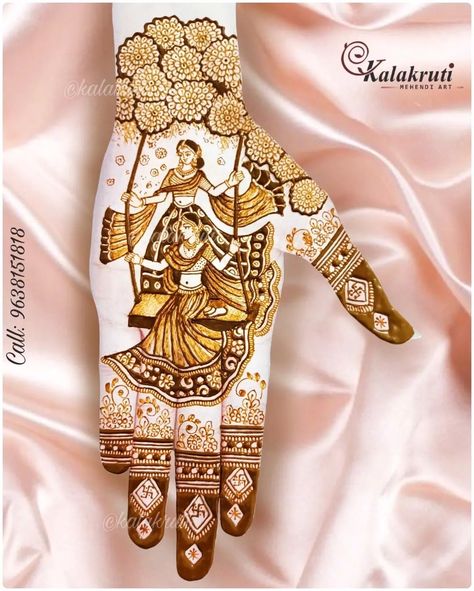 mehendi, kalakruti Gangaur Mehendi, Jhula Design, Teej Mehendi, Full Mehndi, Mehendi Art, Unique Mehndi, Mehendi Arts, Mehndi Images, Full Mehndi Designs