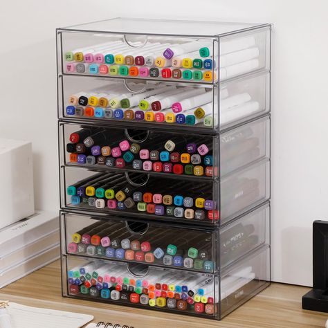 PRICES MAY VARY. Quality Plastic Material: Nineween clear desk organizer with drawer is made of quality plastic material, washable, sturdy and long-lasting use. Simple and modern storage drawer with clear view is convenient to use and clean, find your items and crafts easily. Large Capacity: the overall size ( L x W x H ): 10 x 7 x 5.1 inches; drawer size ( L x W x H ): 6.6 x 9.3 x 2.2 inches. Clear storage drawer is large capacity but compact design, which is saving space and keep desktop neat Under Teacher Desk Storage, Clear Box Organization, Art Office Organization, Organization Craft Supplies, Washi Storage Ideas, House Decor Organization, Clear Storage Drawers, Wrapping Supplies Organization, Art Desk Storage