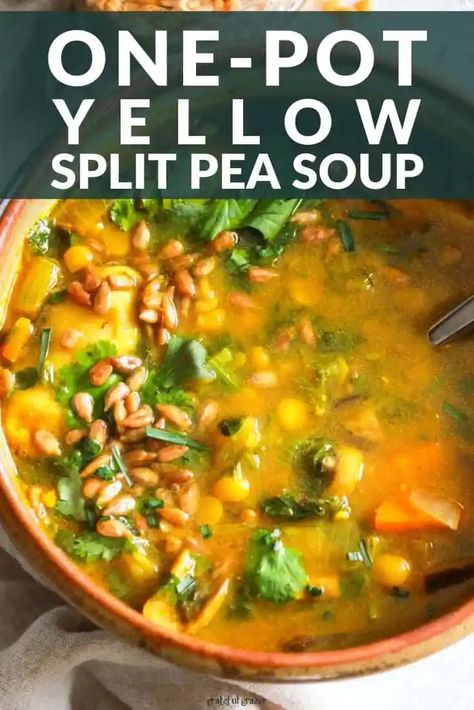 Yellow Split Pea Recipe, Yellow Split Pea, Yellow Split Pea Soup, Split Pea Soup Recipe, Yellow Split Peas, Vegetarian Meal Prep, Seasonal Fruit, Split Pea Soup, Pea Recipes