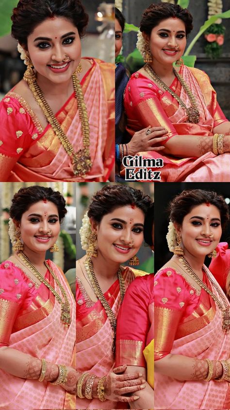 Samantha In Pink Saree, Bommu Lakshmi Saree, Rekha In Kanjeevaram Sarees, Lakshmi Gopalaswamy Saree, Rekha Kanjivaram Saree, Floral Blouse Designs, Blouse Designs Catalogue, New Blouse Designs, Wedding Saree Blouse Designs