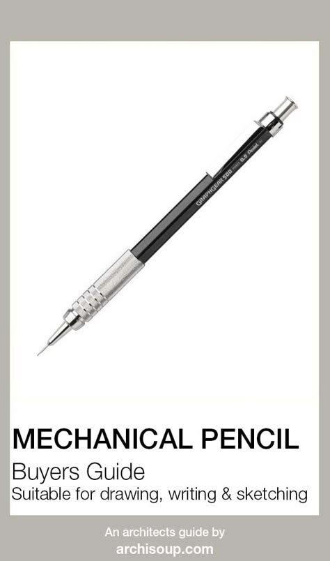 Guide to finding the best mechanical pencils for drawing, writing and sketching, suitable for architects, students, designers, and artists. Mechanical Drawing Pencils, Best Pencil For Drawing, Best Pencils For Drawing, Best Pencil For Sketching, Good Pencils For Drawing, Best Pencils For Sketching, Best Mechanical Pencils For Sketching, Macanical Pencils, Mechanical Pencils Aesthetic