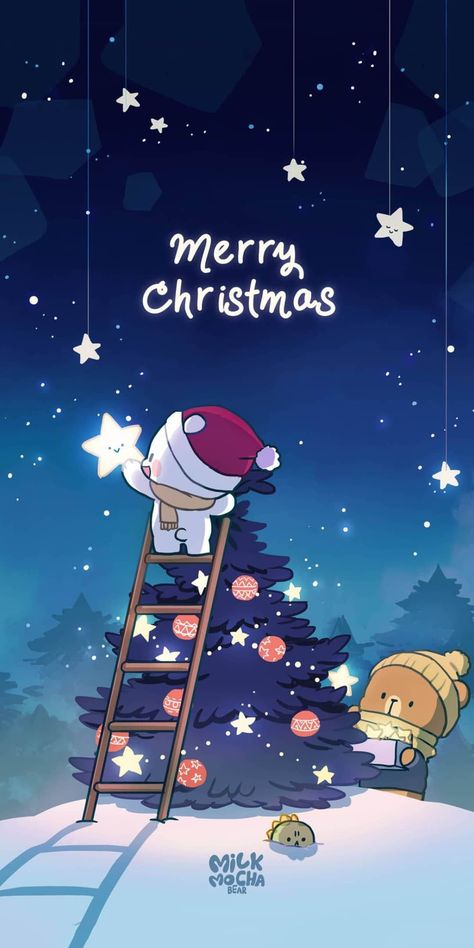 Milk And Mocha, Mocha Bear, Milk & Mocha, Cute Bear Drawings, Anime Christmas, Cute Christmas Wallpaper, Cute Cartoon Images, Winter Wallpaper, Cute Love Cartoons