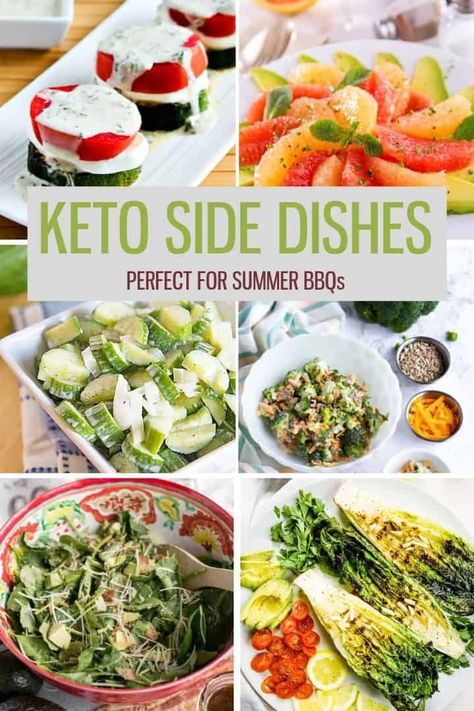 Keto Side Dishes for Summer BBQs // Easy Side Dish // Side Dish Quick // Keto Lunch // #ketorecipes Low Carb Side Dish Recipes, Types Of Keto, Grilled Cabbage Steaks, Low Carb Side Dish, Low Carb Side, Grilled Cabbage, Bbq Side Dishes, Steak Side Dishes, Keto Side