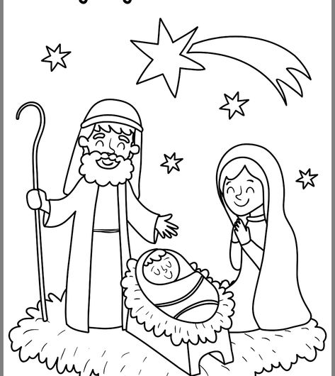 Messy Christmas, Nativity Ideas, Merry Christmas Coloring Pages, Kids Christmas Coloring Pages, Nativity Coloring Pages, Jesus Coloring Pages, Jesus Birth, Free Christmas Coloring Pages, Toddler Class