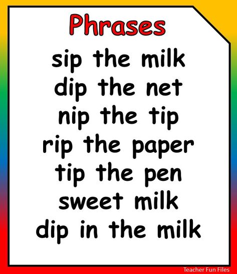 Cvc Reading, Short I Words, Teaching Child To Read, Phonics Rules, Cvc Word, Word Sentences, English Lessons For Kids, Reading Worksheets, Cvc Words