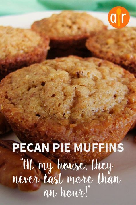 Pecan Pie Muffins, Pie Muffins, Pecan Muffins, Kinds Of Pie, The Muffin Man, Muffin Tops, Tin Recipes, Homemade Muffins, Muffin Tin Recipes