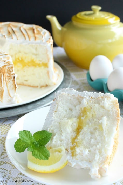 Lemon Angel Food Cake, Mexican Spice, Angel Food Cake Desserts, Salad Greens, Lemon Desserts, Angel Food Cake, Food Cake, Lemon Meringue, Lemon Recipes