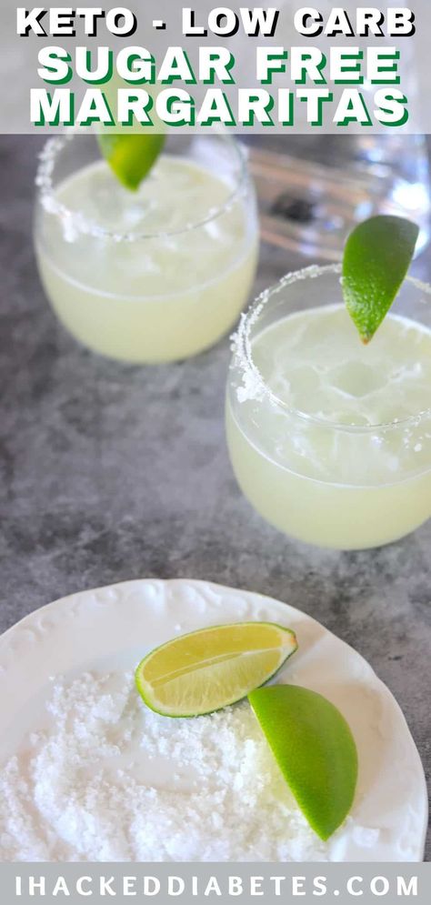 Margarita Low Carb Sugar Free Sugar Free Margarita Recipe, Low Carb Margarita Recipe, Low Carb Margarita, Keto Margarita, Sugar Free Margarita, Sugar Free Cocktails, Flavored Margaritas, Low Carb Cocktails, Margarita On The Rocks