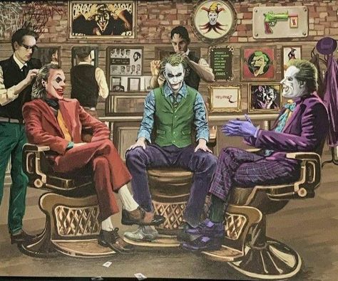 Barber Pictures, Barbershop Poster, Barber Poster, Barber Logo, Barbershop Design, Heath Ledger Joker, Barber Shop Decor, Joker Tattoo, Joker Art