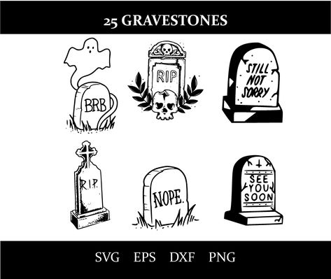 Gravestone Painting, Gravestone Drawing Easy, Tombstone Designs Drawing, Grave Stone Flash Tattoo, Tombstone Outline, Gravestone Drawing, Tombstone Clipart, Halloween Gravestones, Dragonfly Clipart