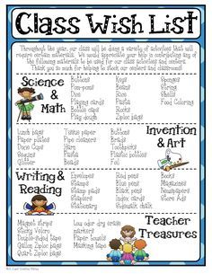 Yay for FREEBIES!  Below is a link to a my Class Wish List note that I sent home with parents at the beginning of the school year.  Parents... Preschool Supply List Back To School, Prek Supply List, Preschool Wish List For Parents, Preschool Amazon Wishlist, Classroom Donation Ideas Wish List, Preschool Classroom Wish List Ideas, Teacher Wish List Ideas Open House, Parent Handouts For Preschool, Preschool School Supply List