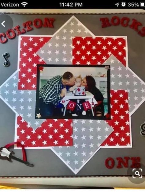 One Picture Scrapbook Layouts, Scrapbook Ideas Layouts, Birthday Scrapbook Layouts, Birthday Scrapbook Pages, Family Scrapbook Layouts, Couple Scrapbook, Scrapbook Planning, Boy Scrapbook Layouts, Scrapbook Design Layout