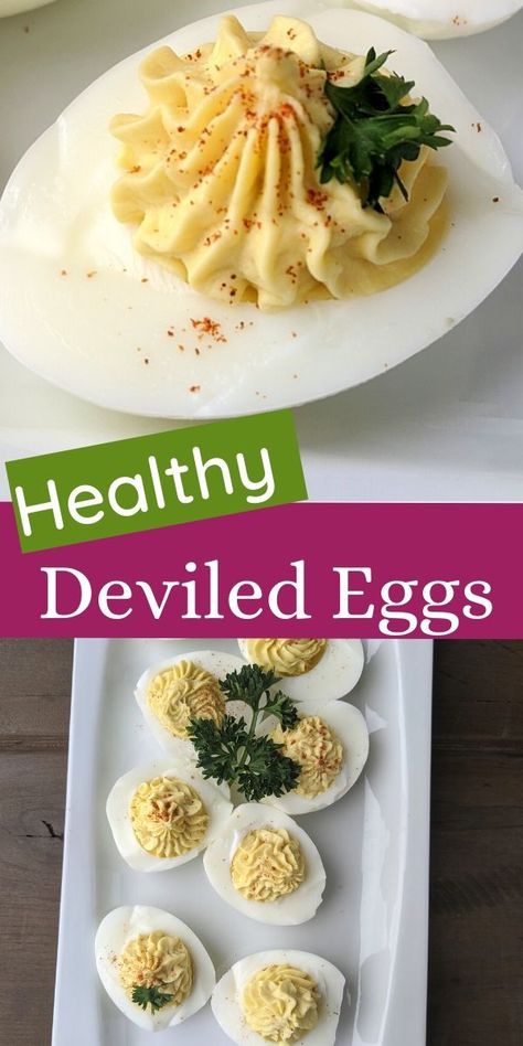 Healthy Deviled Eggs Recipe, Health Beet, Healthy Deviled Eggs, Deviled Egg Recipe, Egg Calories, Deviled Eggs Easy, Healthy Eggs, Country Cook, Egg Recipe