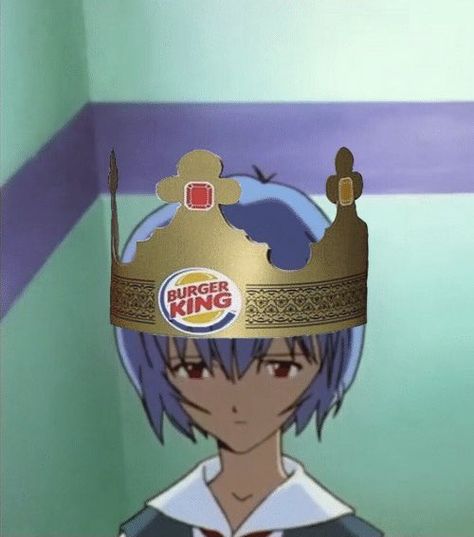 Gavin 🎧✂️ on Twitter: "This picture of Rei with the Burger King crown makes me smile every time I see it… " Burger King Crown, King Crown, I See It, Burger King, See It, Crown, On Twitter, Twitter, Anime