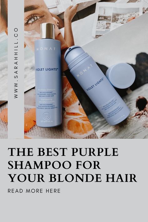 Purple Shampoo for Blonde Hair | Anti-Brass | The new Violet Lights system is here! If you’re a blonde, this is the perfect shampoo and masque duo for you. It works for all hair types and brightens, removes brassiness and moisturizes your hair. Shampoo For Blonde Hair, Purple Shampoo For Blondes, Light Film, Purple Shampoo, All Hair Types, Silver Hair, Hair Types, Blonde Hair, Violet