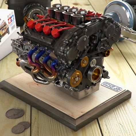 ArtStation - TAMIYA V8 Engine 1/6 Scale model, Ying-Te Lien Model Engine Kits, V 12 Engine, Fast Healthy Lunches, Vtec Engine, V8 Cars, Concept Bike, V10 Engine, V12 Twin Turbo Engine, Perfect Things