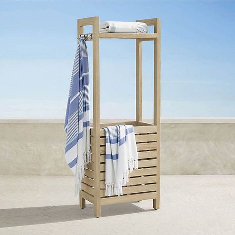 Pool towel storage ideas