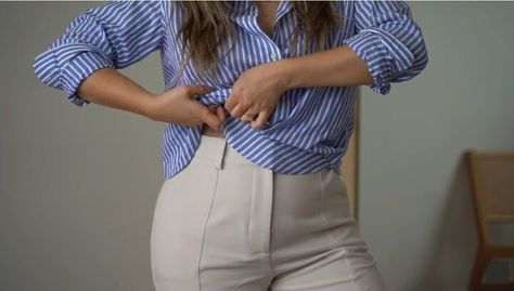 How To Tuck A Button Down Shirt Into Skirt, How To Side Tuck Your Shirt, How To Tuck A Button Down Shirt For Work, How To Tuck In Button Down Shirt Women, How To Tuck A Shirt When You Have A Belly, How To Tuck A Button Up Shirt, How To Tuck In A Shirt For Women, How To Tuck In Shirt Women High Waist, Tuck In Long Shirt