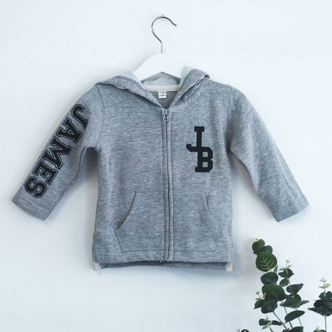 Monogram Hoodie, Monogram Kids, Monogram Baby, Monogram Outfit, Dark Colours, Baby Monogram, Toddler Hoodie, Popular Outfits, Personalized Clothes