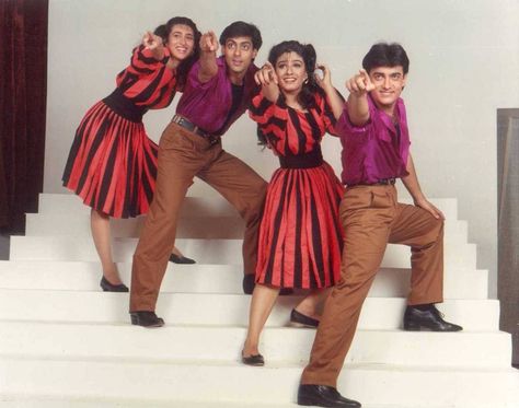 Andaz Apna Apna, Salman Khan Photo, Raveena Tandon, Karisma Kapoor, Soft Boy, Ensemble Cast, Weekend Party, Aamir Khan, Vintage Bollywood