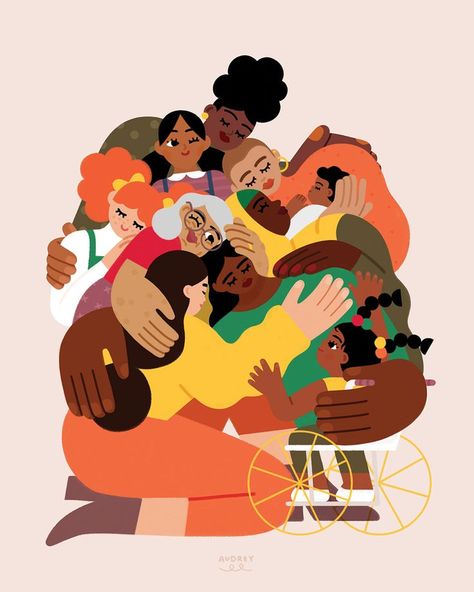 Artist: Audrey Lee "Hear from Her" collaboration for Krispy Kreme International Women's Day 2022 Respect Illustration, Mural Ideas, Krispy Kreme, International Women's Day, Flat Illustration, Animated Characters, Illustration Art, Character Design, Mural